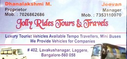 Jolly Rides Tours And Travels Laggere Bangalore - Tour Operators Sulekha Image-0