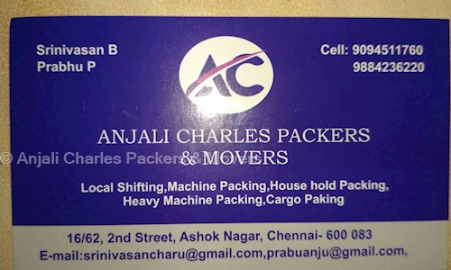 Anjali Charles Packers & Movers in Ashok Nagar, Chennai - 600083