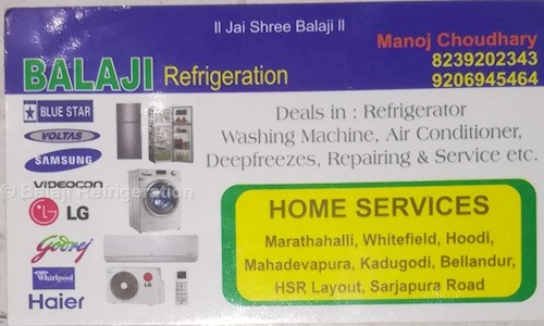 Balaji Refrigeration  in Marathahalli, Bangalore - 560037