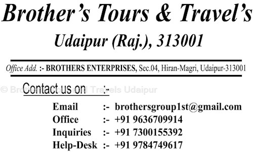 Brother's Tour and Travels Udaipur in Udaipur City, Udaipur - 313002