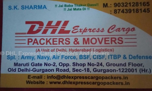 DHL Express Cargo Packers And Movers in Sector 2, Noida - 201301