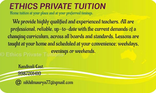 Ethics private Tution in Kandivali East, Mumbai - 400101