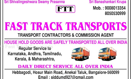 Fast Track Transports in Anekal, Bangalore - 560100