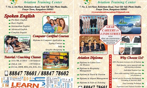 Oscar Education Academy & Aviation Training Center in Frazer Town, Bangalore - 560005