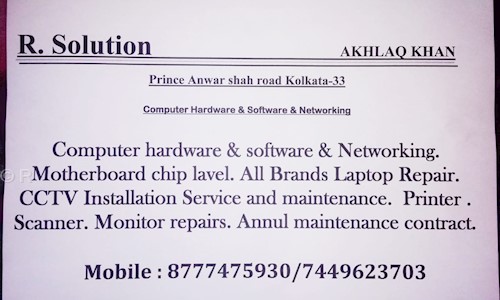 R. Solution in Tollygunge, Kolkata - 700033