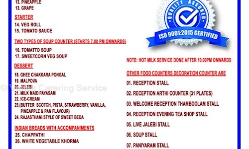 Venus Catering Service in Medavakkam, Chennai - 600100