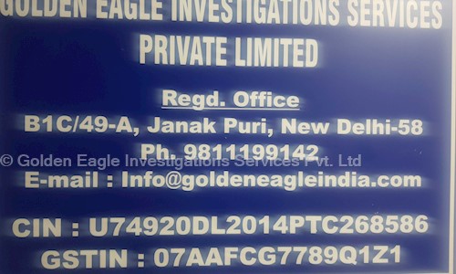 Golden Eagle Investigations Services Pvt. Ltd. in Janakpuri, Delhi - 110058