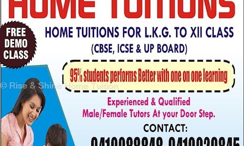 Rise & Shine Home Tuition in Rampur Garden, Bareilly - 243001