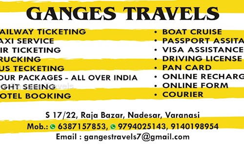 Ganges Travels in Nadesar, varanasi - 221002