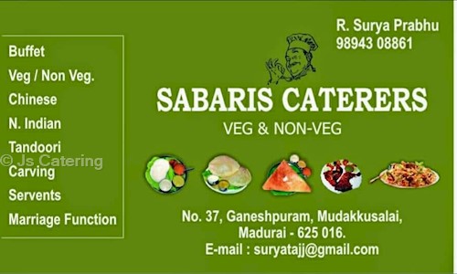 Sabaris Caterers  in Kochadai, Madurai - 625016