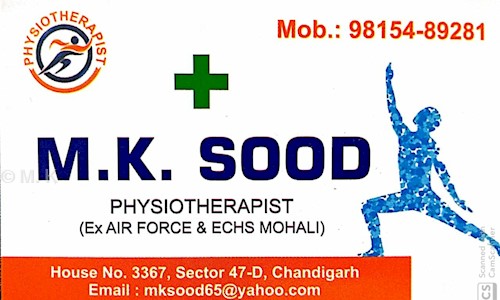 M.K.Sood Physiotherapist in Sector 18, Chandigarh - 160018