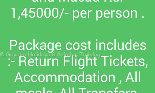 Goyatra Holidays & Aviation Training in Yelahanka, Bangalore - 560063
