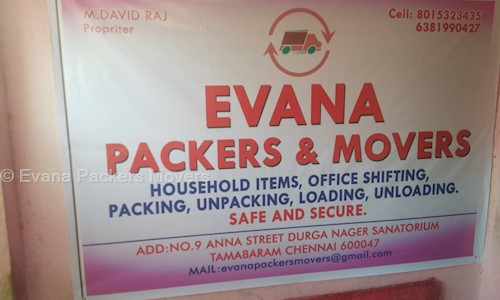 Evana Packers Movers in Tambaram Sanatorium, Chennai - 600047