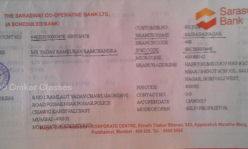 Omkar Classes in Borivali West, Mumbai - 400092