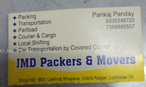 JMD PACKERS & MOVERS in Indira Nagar, Lucknow - 226016