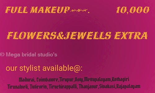 Mega bridal studio's in Nathapalayam, Erode - 638052