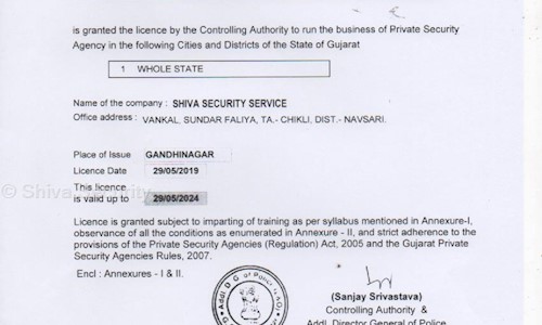 Shiva Security in MG Road, Valsad - 396325