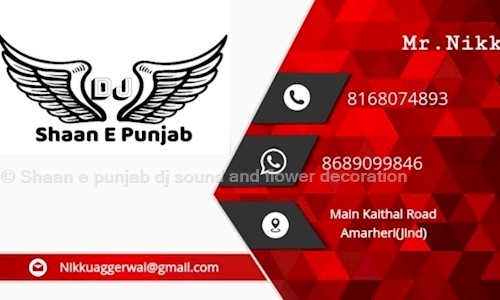 Shaan e punjab dj sound and flower decoration  in Patiala Chowk, Jind - 126102