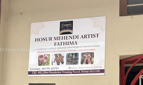 Hosur Mehendi Artist Fathima in Housing BoaRoad, Hosur - 