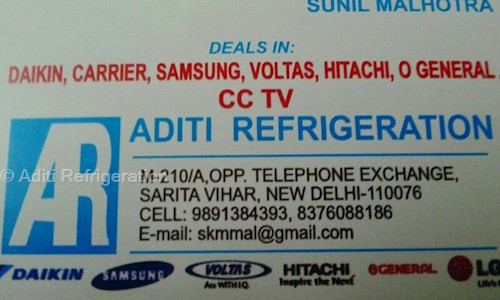 Aditi Refrigeration in Sarita Vihar, Delhi - 110076