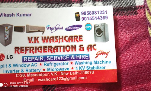 V.K Washcare Refrigeration & AC in Vasant Kunj, Delhi - 110070