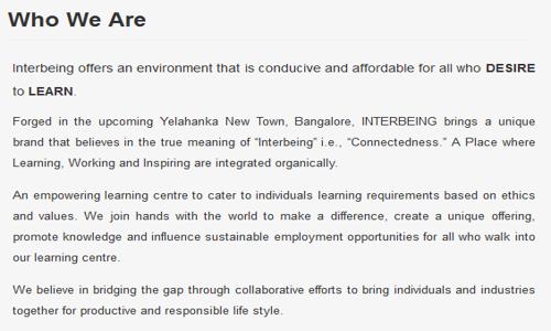 Interbeing in Yelahanka New Town, Bangalore - 560063