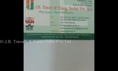 J.B. Travels & Tours India Pvt. Ltd. in Masjid Bunder, Mumbai - 400009