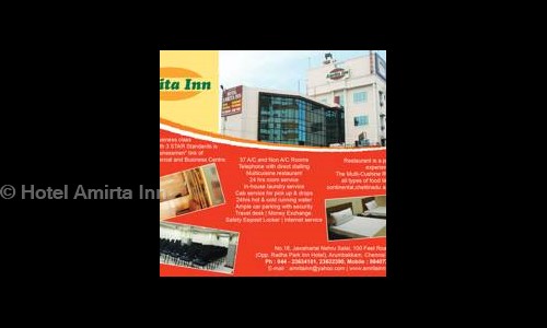 Hotel Amirta Inn in Arumbakkam, Chennai - 600106