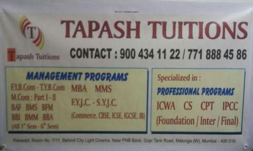 Tapash Tuitions in Matunga, Mumbai - 400016