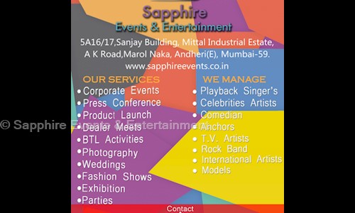 Sapphire Events & Entertainment in Andheri East, Mumbai - 400059