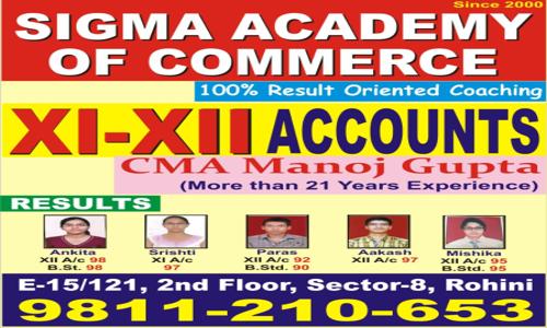 Sigma Academy of Commerce in Rohini, Delhi - 110085