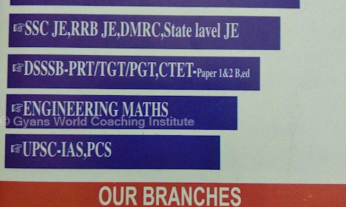 Gyans World Coaching Institute in Saket, Delhi - 110017