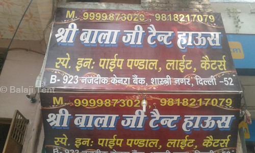 Balaji Tent in Shastri Nagar, Delhi - 110052