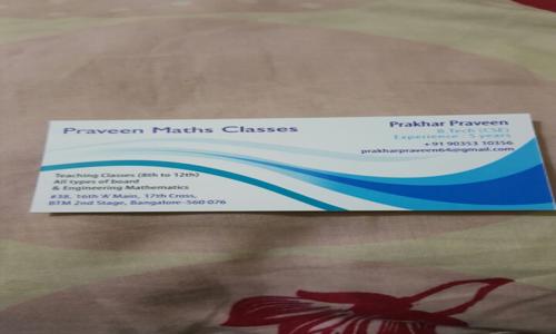 Praveen Maths Clases in BTM Layout, Bangalore - 560076
