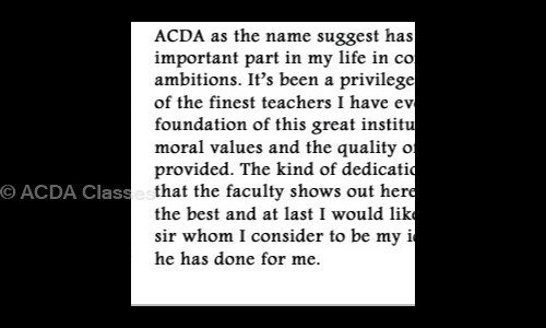ACDA Classes in Alambagh, Lucknow - 226005