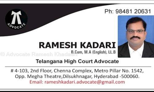 Advocate Ramesh Khadaari in Dilsukh Nagar, Hyderabad - 500060