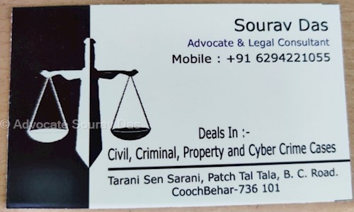 Advocate Sourav Das in Bongchatra, Cooch Behar - 736101