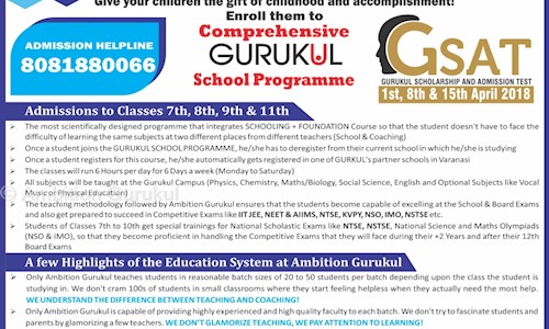 Ambition Gurukul in Lanka, Varanasi - 221005