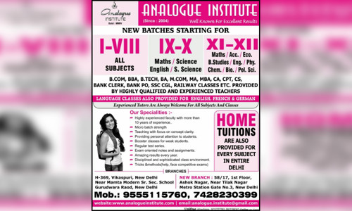 Analogue Institute in Ashok Nagar, Delhi - 110018