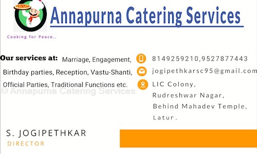 Annapurna Catering Services in Ganj Golai, Latur - 413512