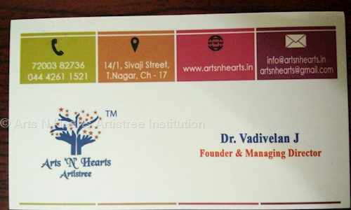 Arts N Hearts Artistree Institution in T. Nagar, Chennai - 600017