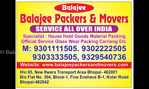 Balaji Packers and Movers in Chouk, Bhopal - 462011