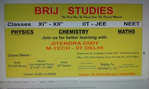 Brij Studies Coaching Classes in Sector 22, Noida - 201301