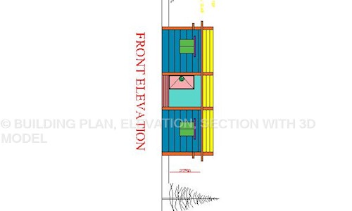 BUILDING PLAN, ELEVATION, SECTION WITH 3D MODEL in Kestopur, Kolkata - 700102