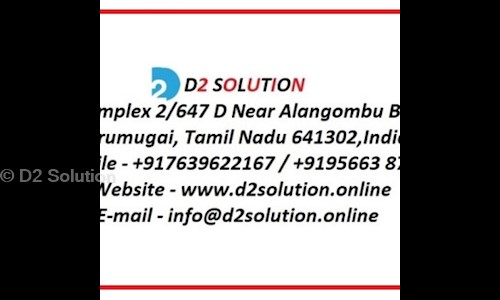 D2 Solution in Sirumugai, Coimbatore - 641302