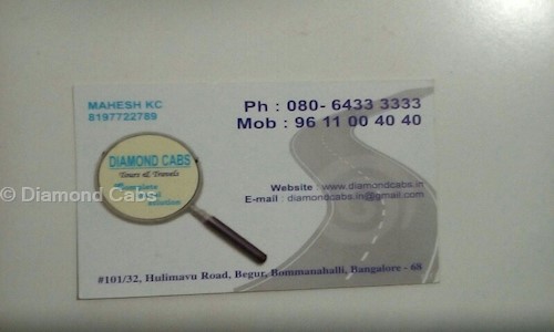 Diamond Cabs in Begur, Bangalore - 560068