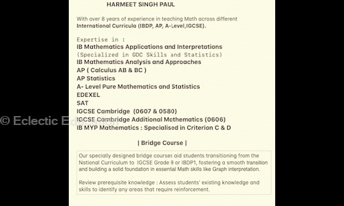 Eclectic Education in DLF, Gurgaon - 