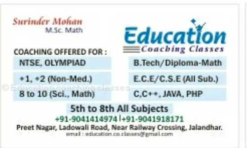 Education coaching classes