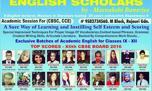 English Scholars' by Meenakshi Banerjee in Rajouri Garden, Delhi - 110027