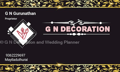 G N Decoration and Wedding Planner in Thiruindalur, Mayiladuthurai - 609001